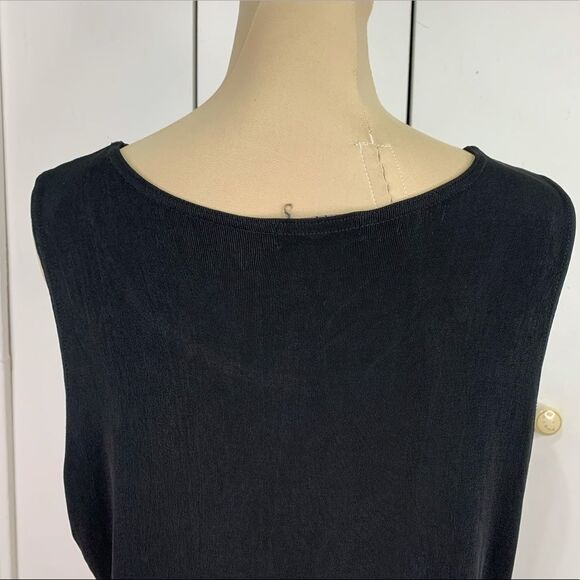 Womens Black Tank Top Size 1X Liquid Knit Mde in Heaven - Picture 8 of 9